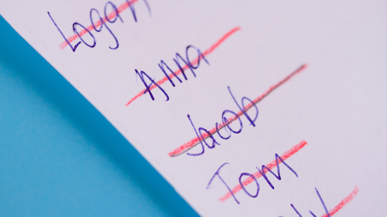 a list with people’s names crossed off