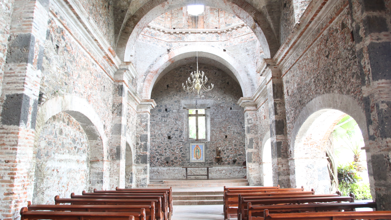 a luxury wedding venue in an old 16th century Spanish hacienda with a domed roof chapel