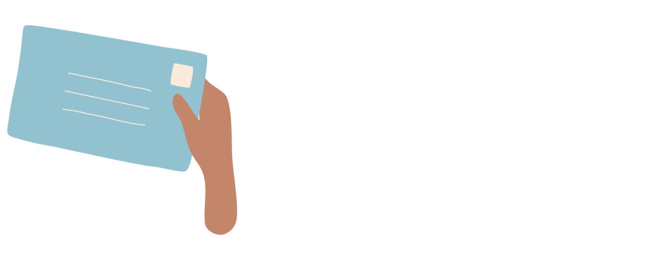 Woman's hands holding card envelope