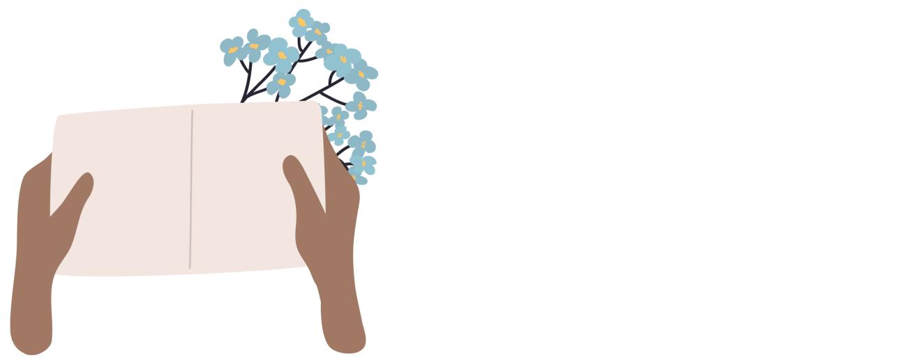 Woman's hands opening card