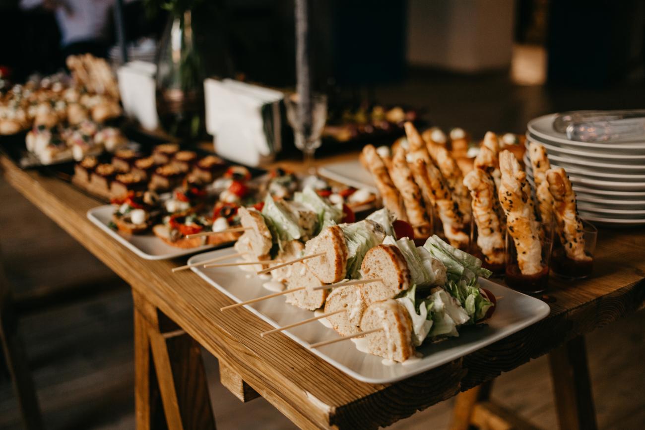 buffet of a variety of food