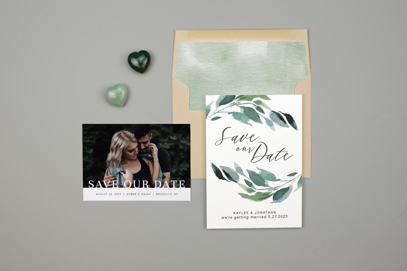 Save Date Two Dates Wild Flora Wedding Save The Dates – Tuesday