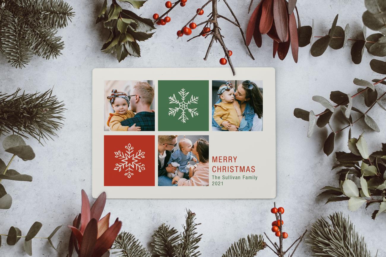 Memorable Christmas Magnets with surrounding greenery