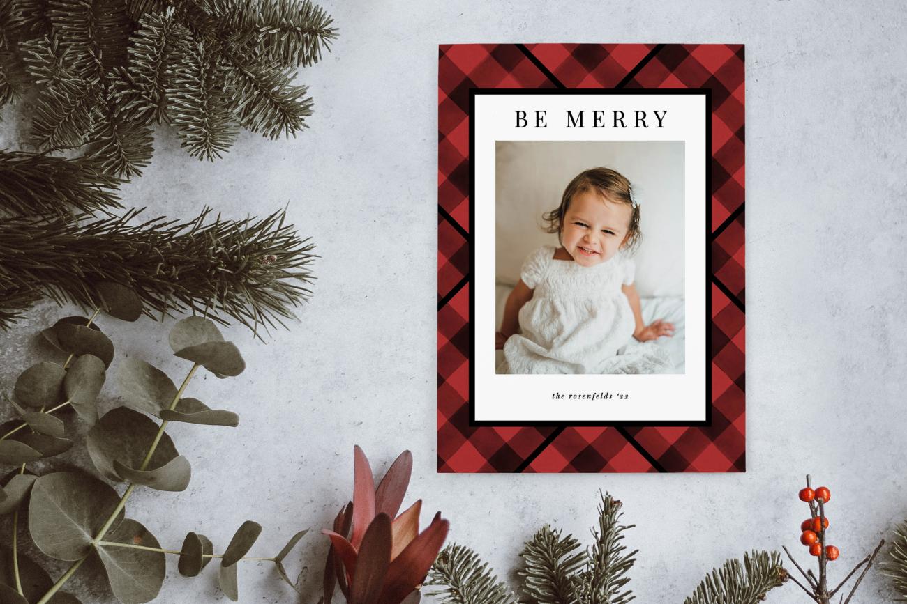 Time saving Christmas Cards with greenery