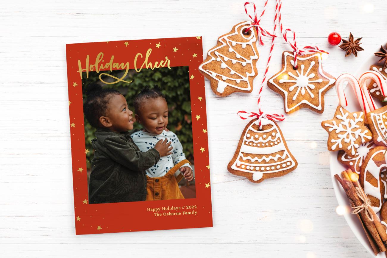 Christmas Card with greetings of good cheer