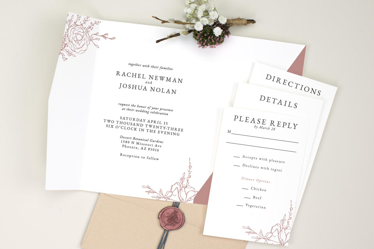 Pocket Wedding Invitation that holds lots of details
