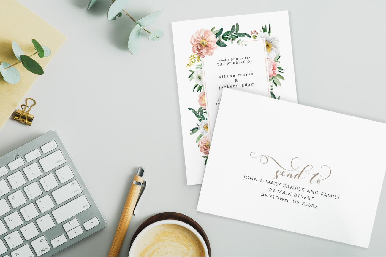 How to Address your Wedding Invitations with preprinted addresses