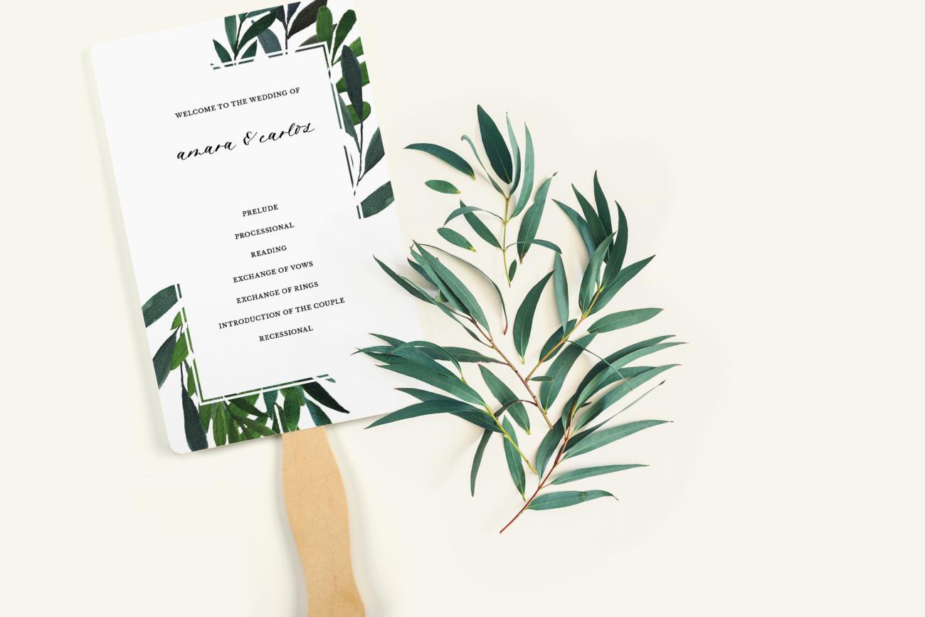 Wedding Program Fans for outdoor weddings