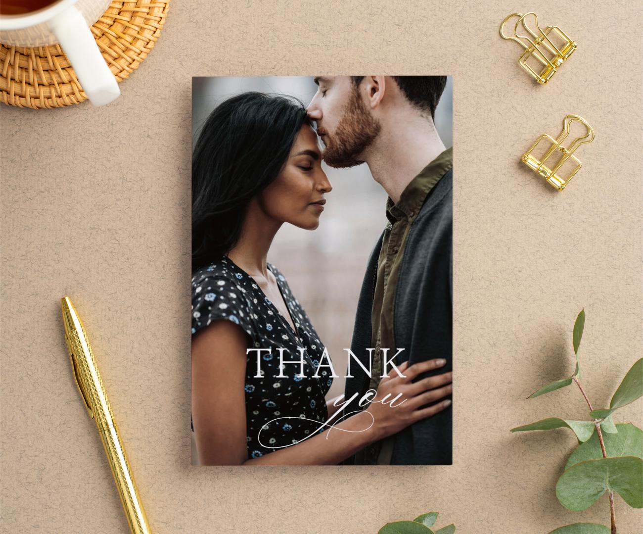 Thank You Cards with script font