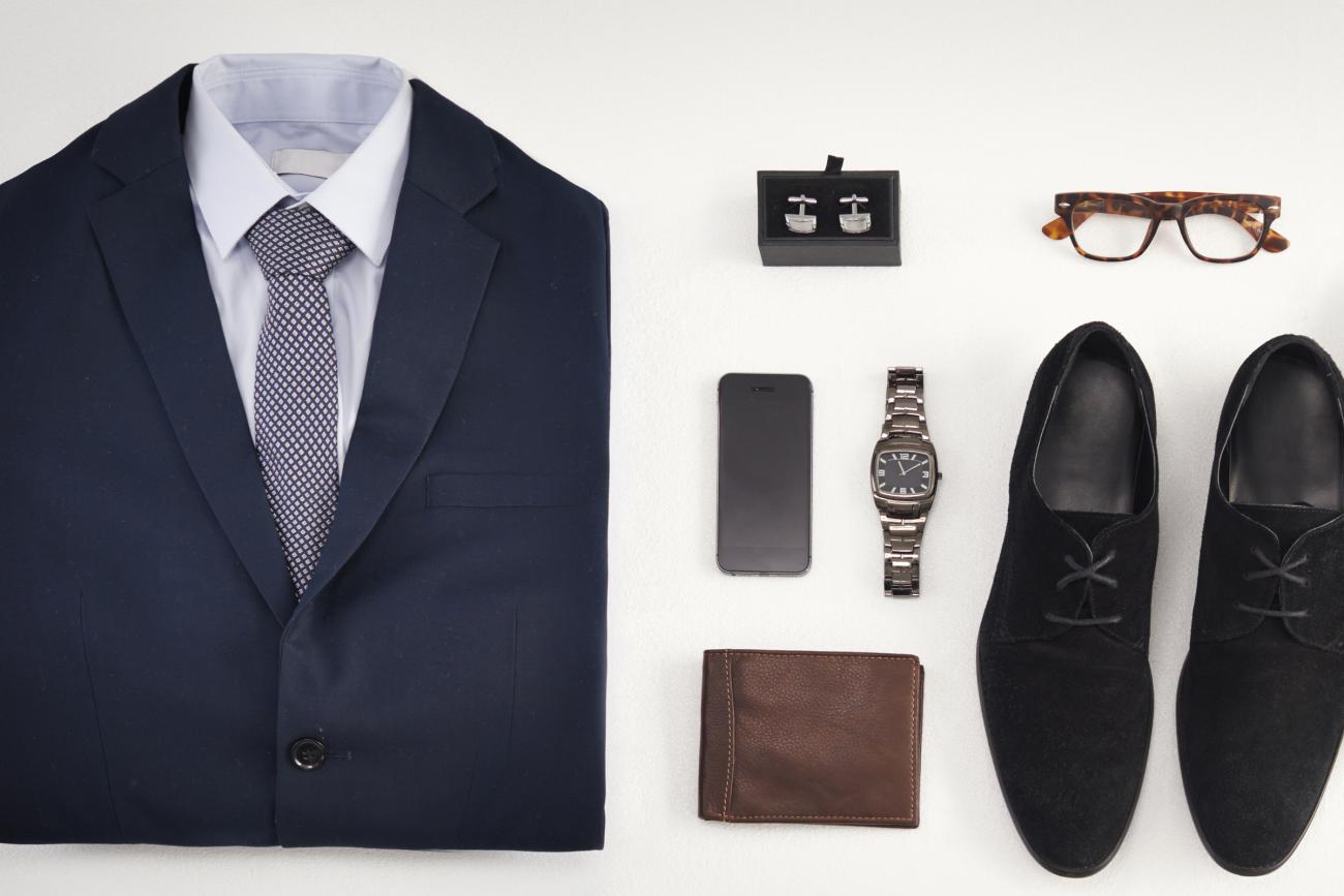 Formal Wedding Attire for Men, suit and tie with accessories