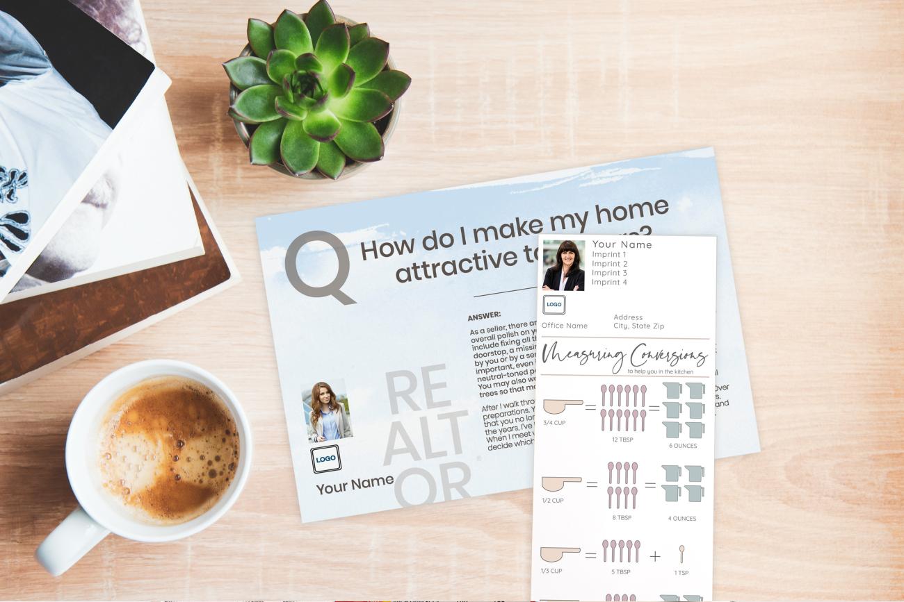 Marketing for Real Estate Agents on counter