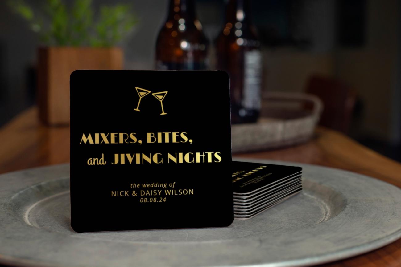 Foil Wedding Coasters