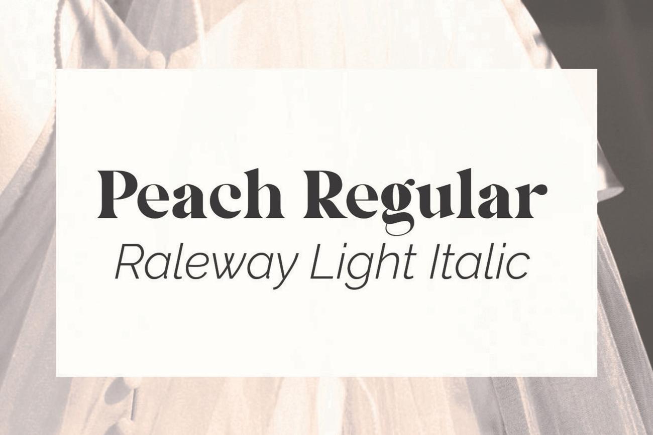 Wedding Invitation Fonts Peach