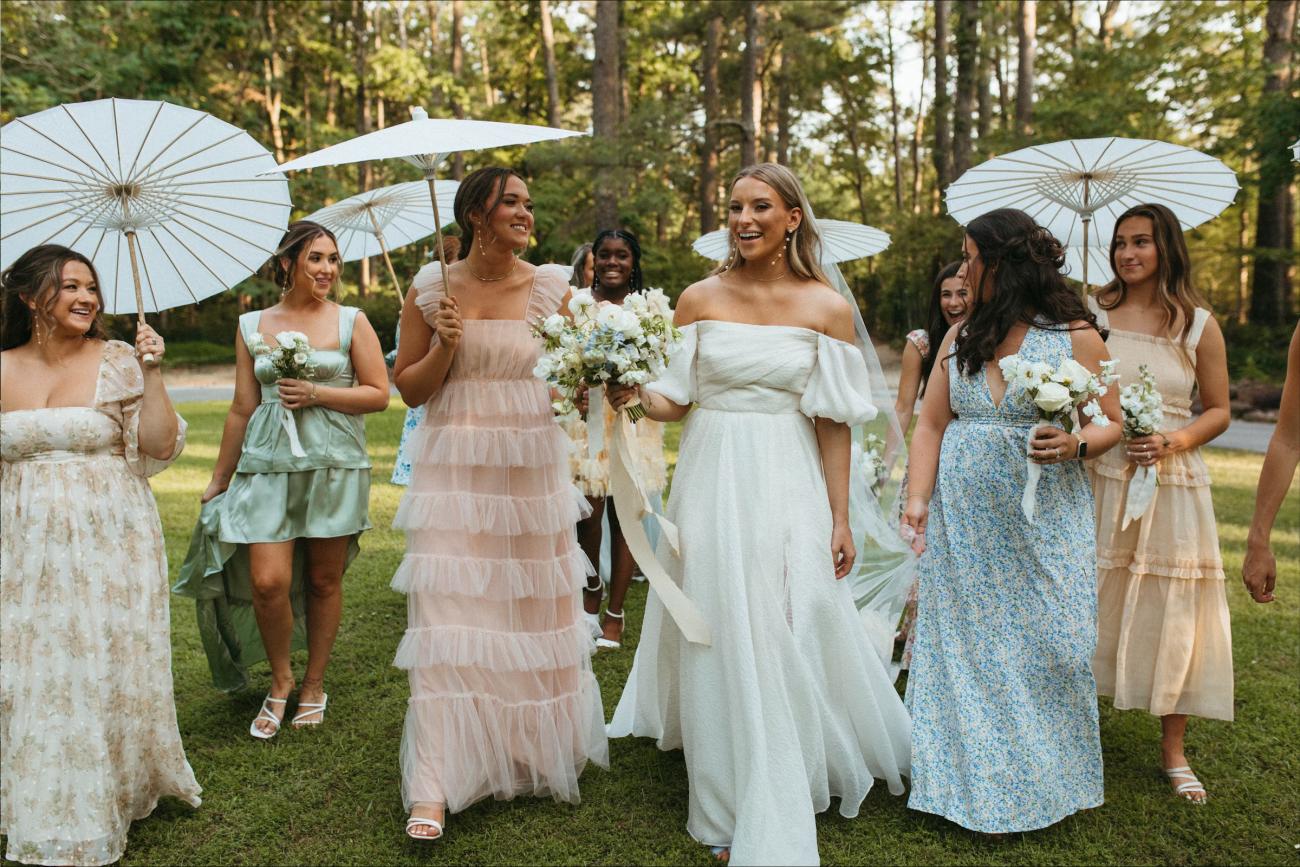 princess polly baby blue dress TrendWatch: Mismatched Bridesmaid Dresses main image 0