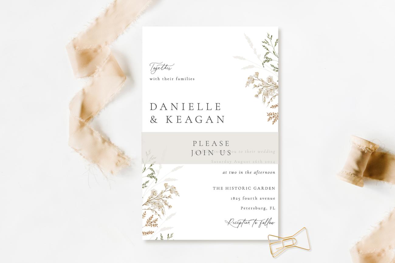 Wedding Invitation vellum band