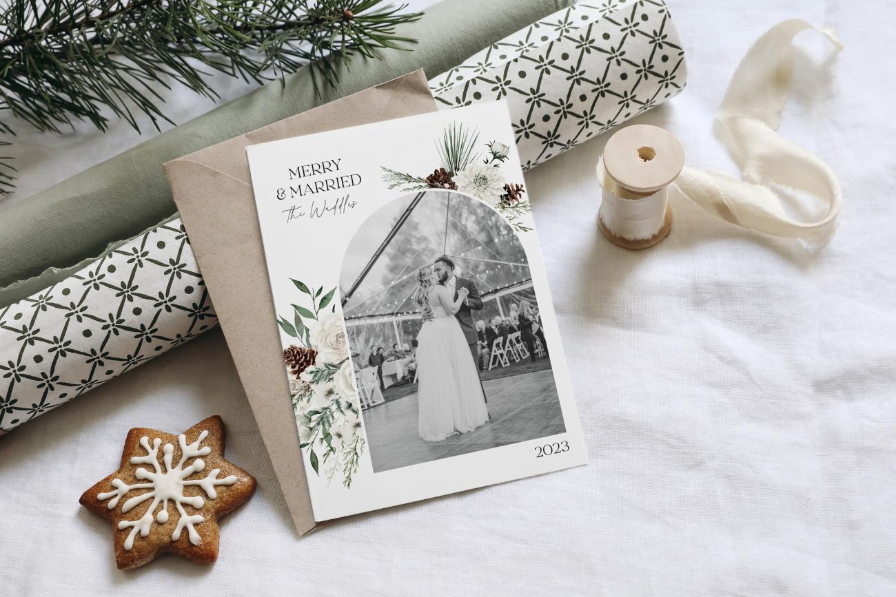 Wedding Photos on Holiday Cards