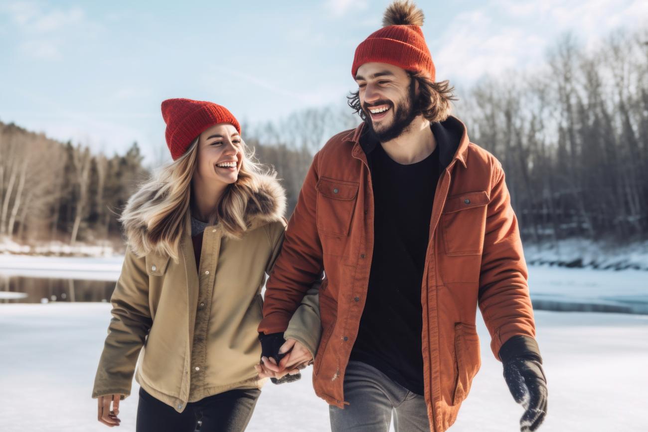 Engagement Photo Idea Whimsical Winter Activities