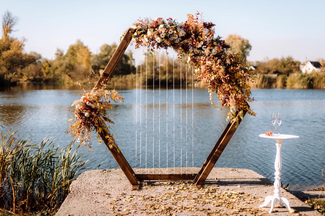 Fall Wedding Geometric Arch