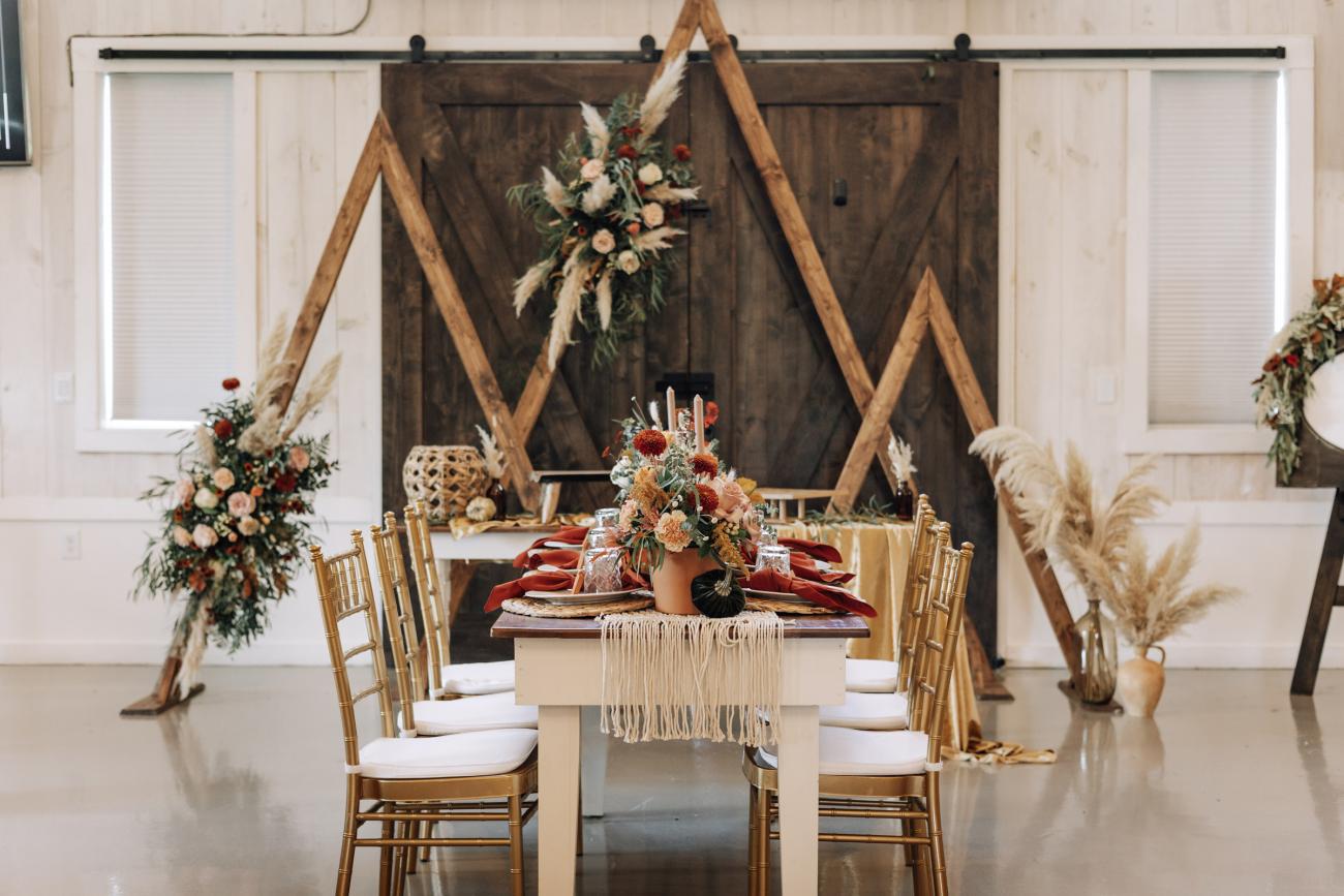 Fall Wedding Boho Mountain Backdrop