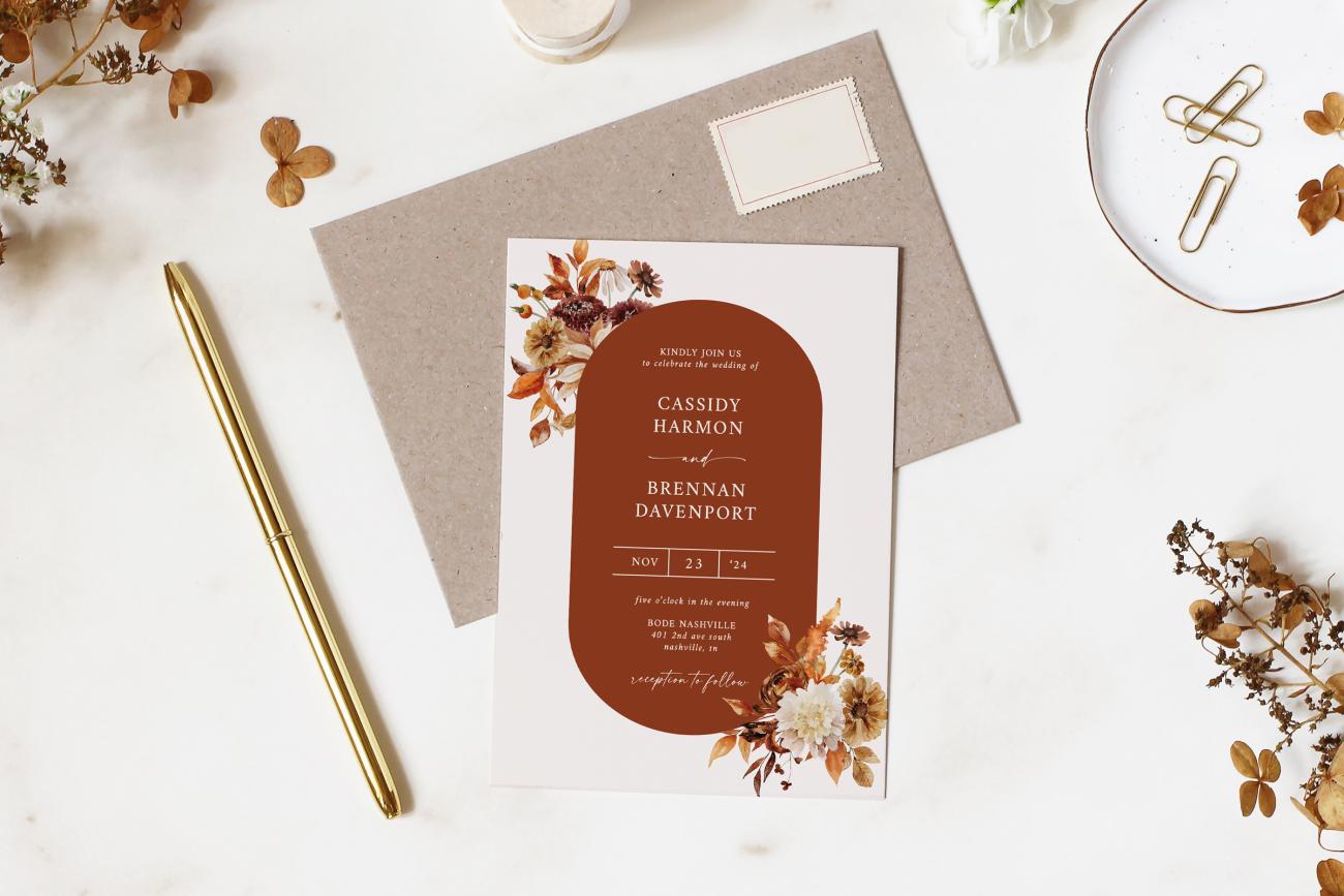 Fall Wedding Invitations