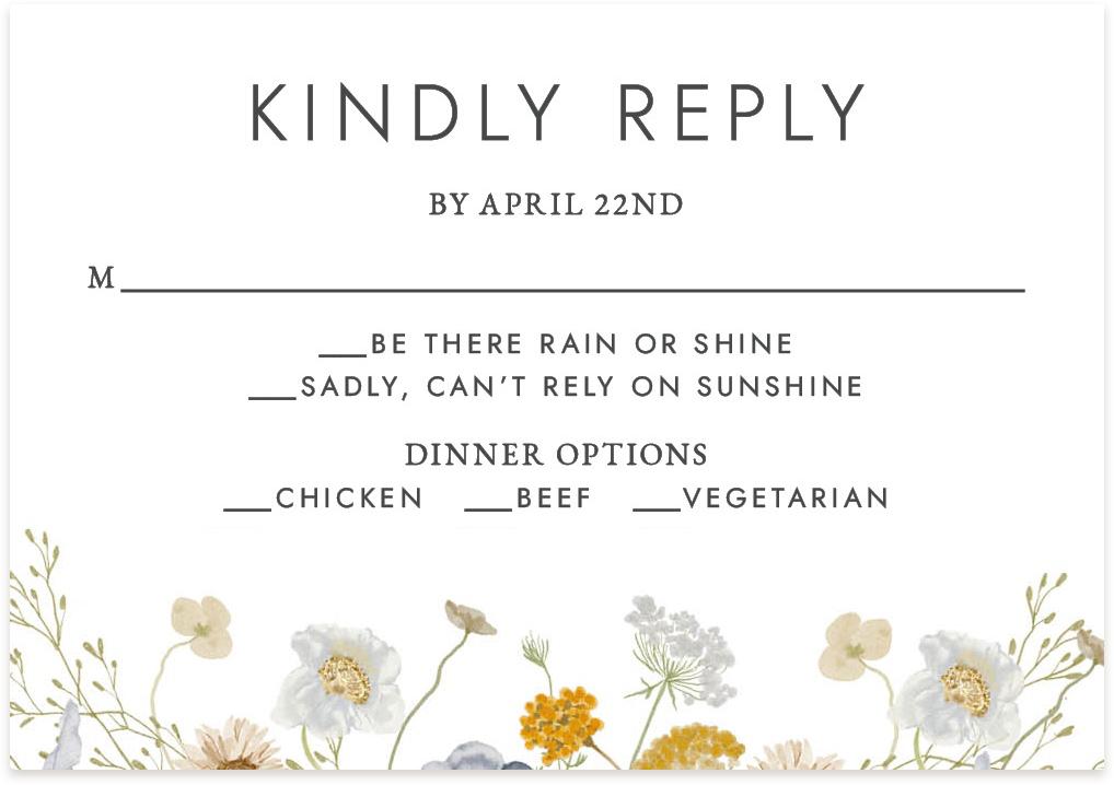 RSVP rain or shine