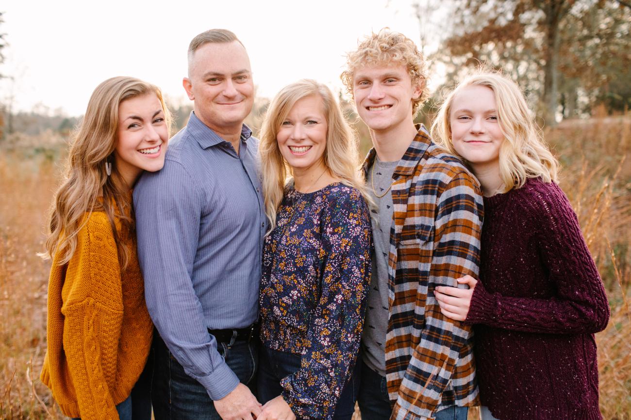 Thanksgiving Family Photo good lighting and timing