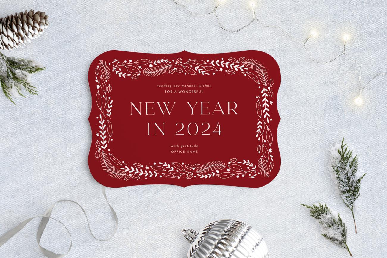Happy New Year in 2024 Business Cards