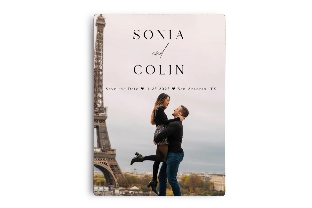 Truly Award 13 Eiffel Tower Save the Date Magnet