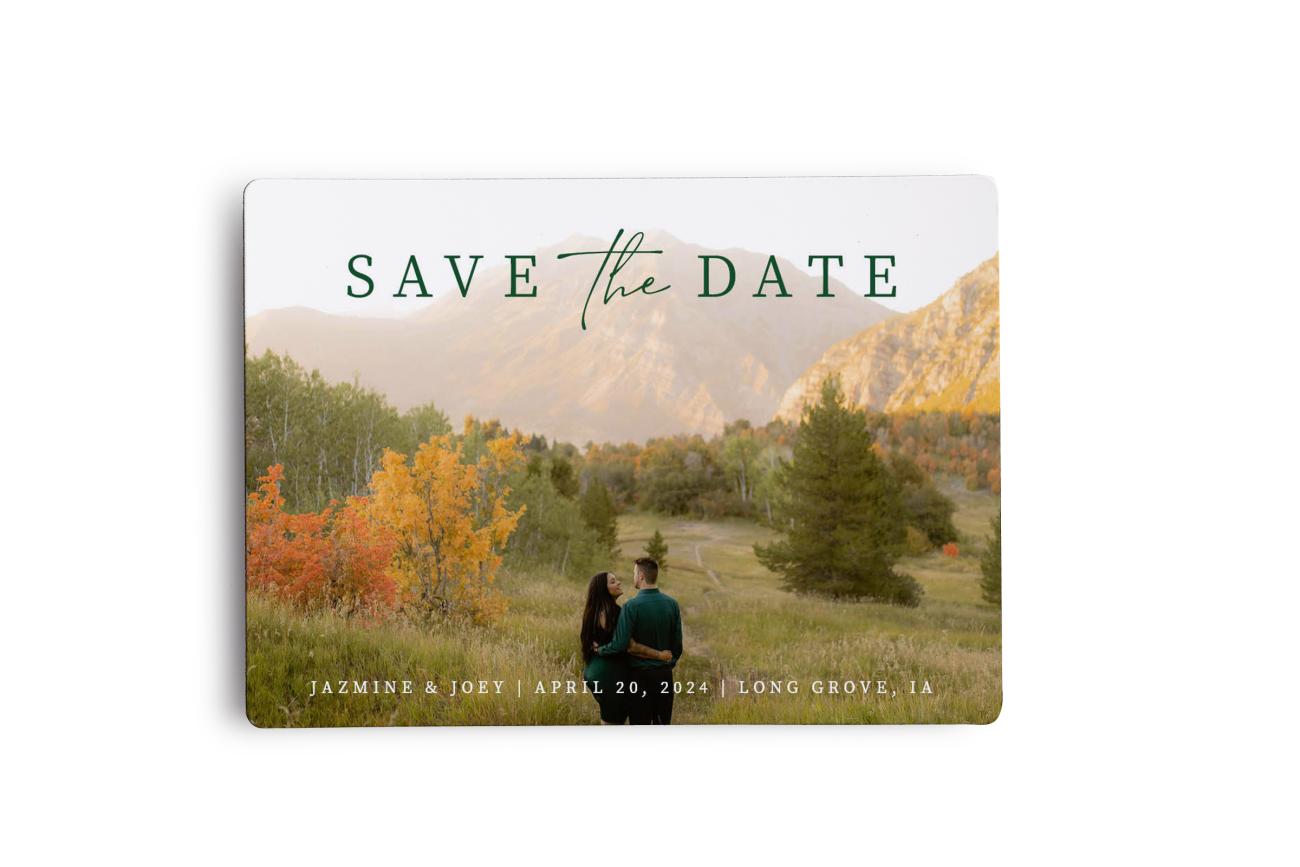 Truly Award 2 Fall Foliage on a Save the Date Magnet