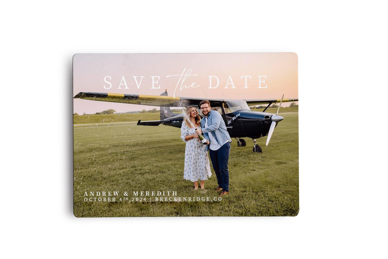 Truly Award 21 Pictured with Planes on a Save the Date