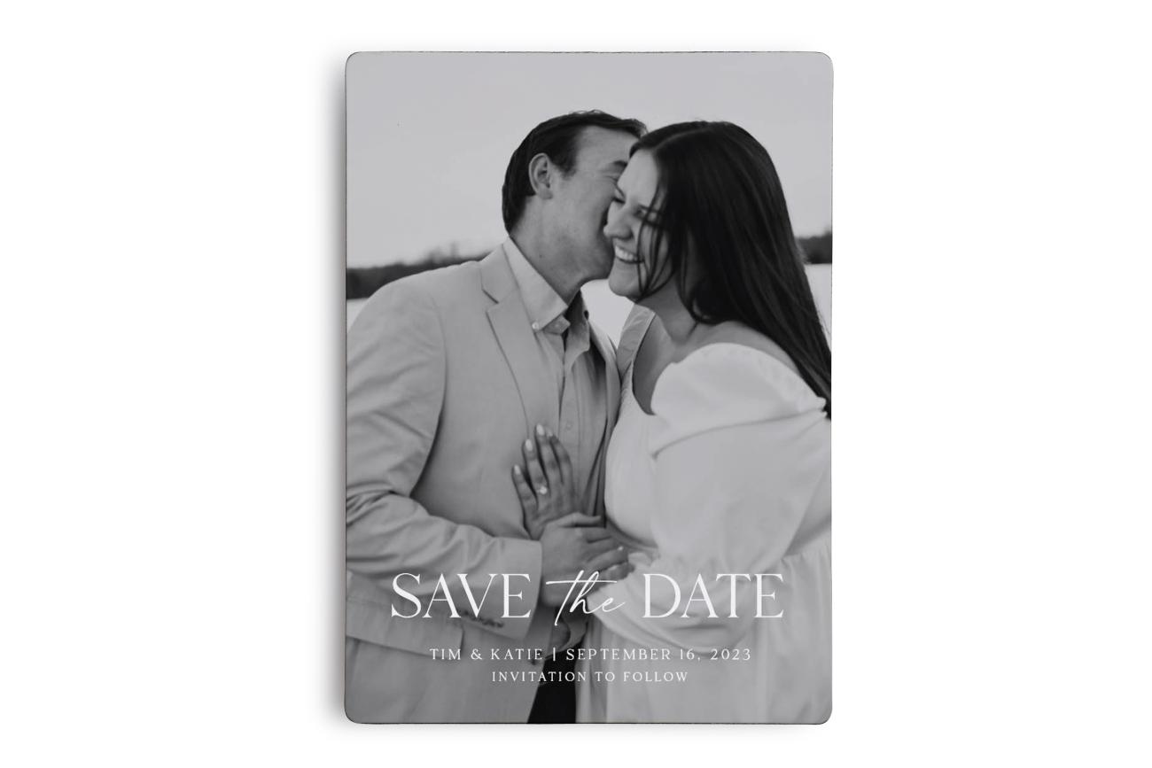 Truly Award 7 Kiss on the Cheek Save the Date Magnet