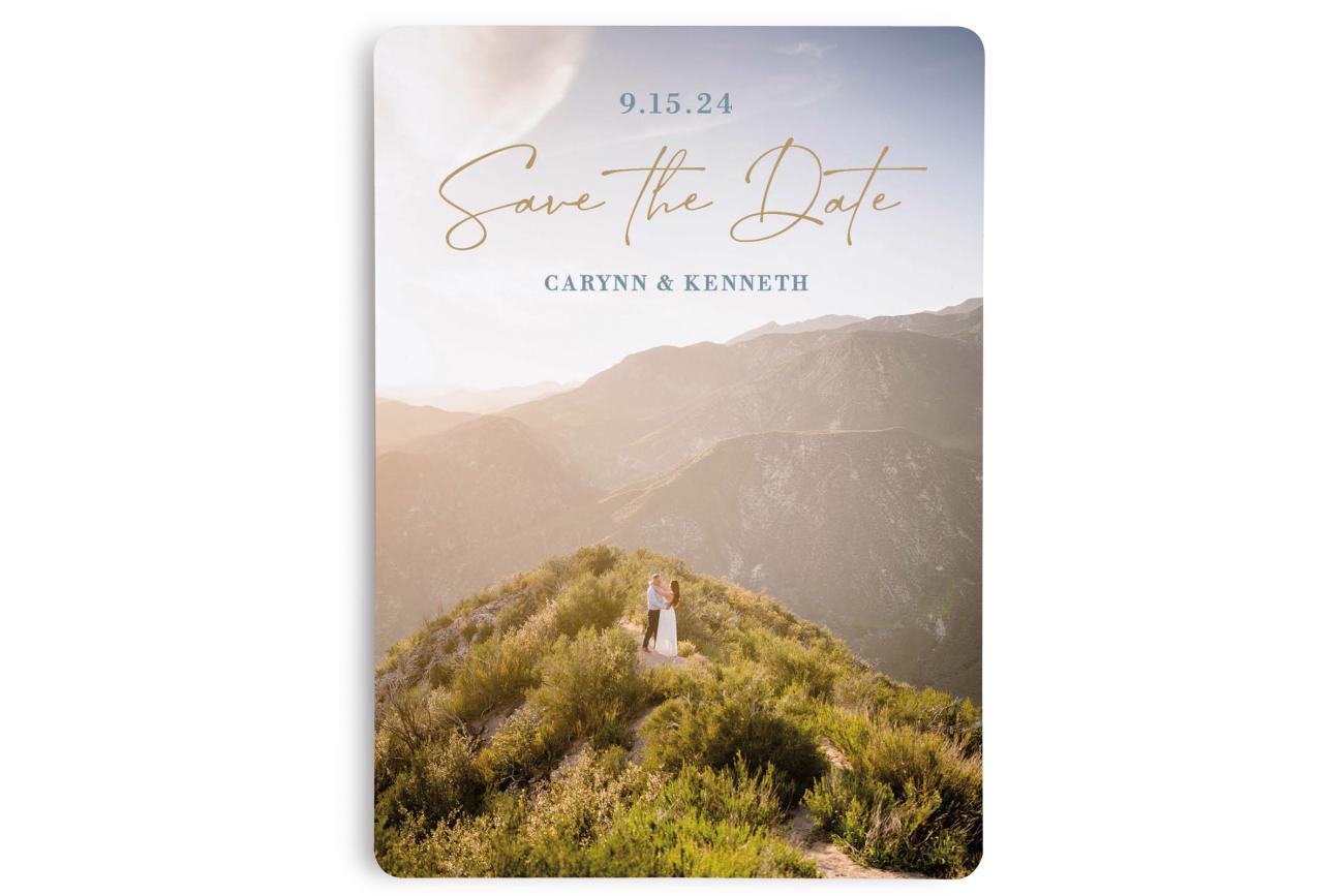 Truly Award 8 On a Mountain Save the Date
