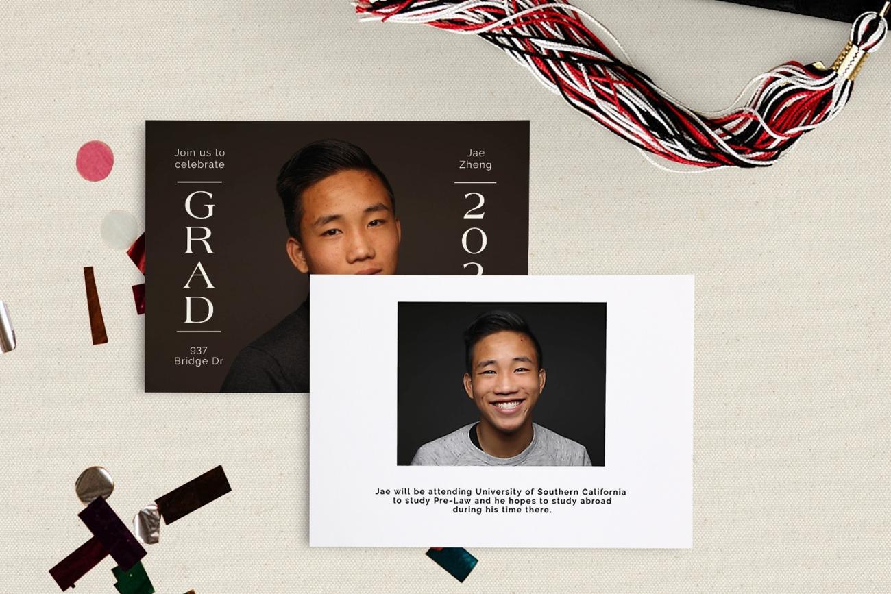 Graduation Announcement Cards with large Photo