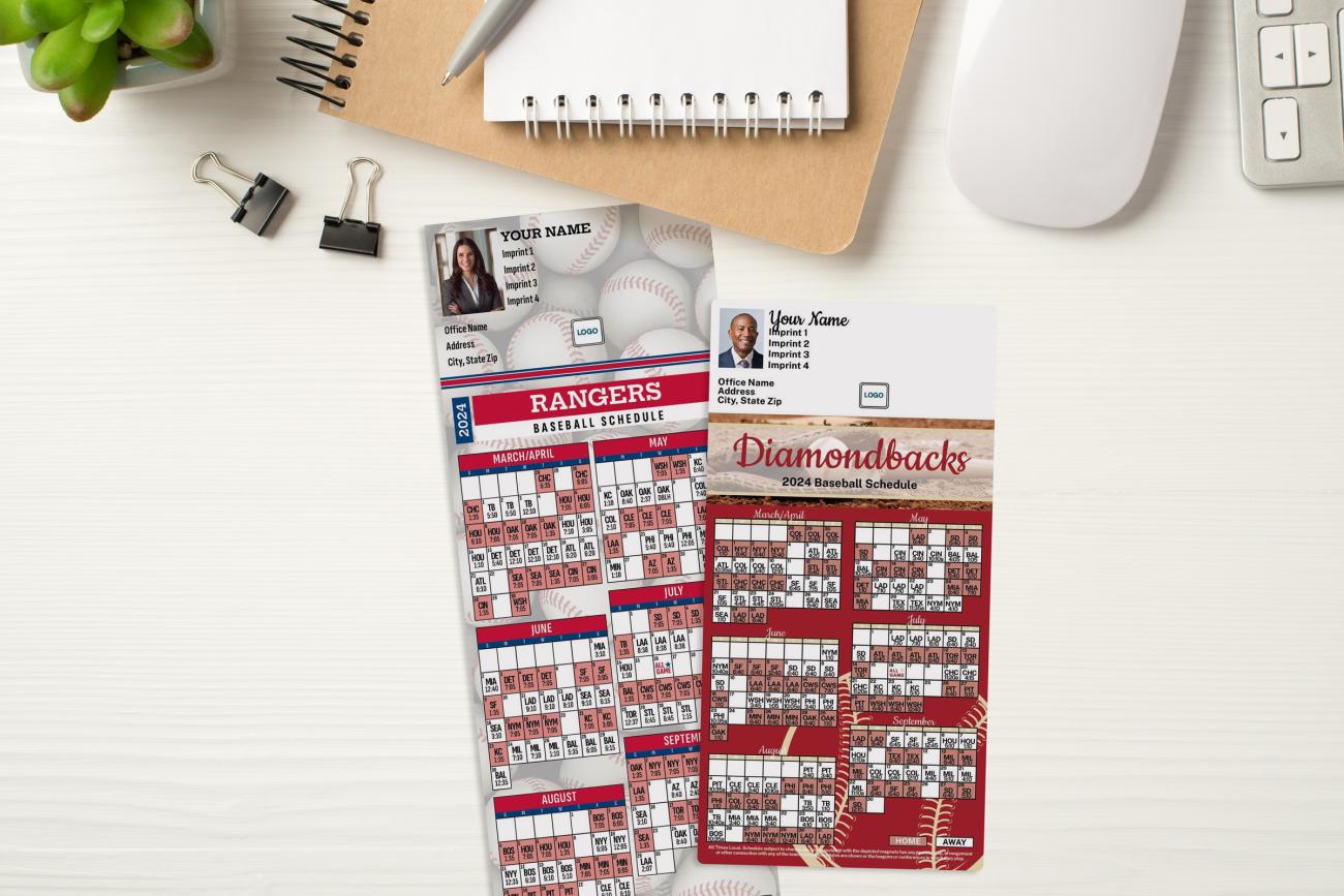 Baseball Schedule on a desk as a Marketing Tool