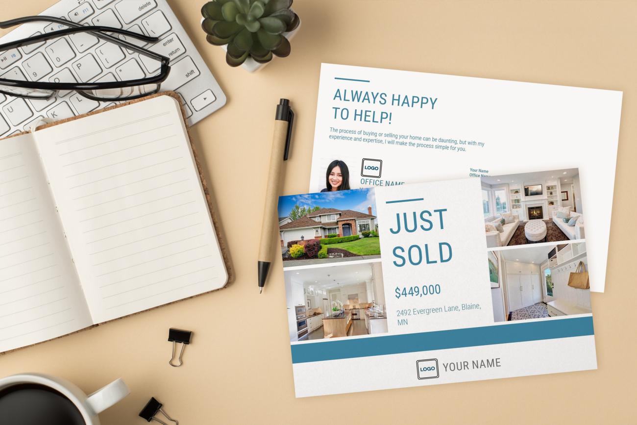 Just Sold Postcards for Real Estate Marketing