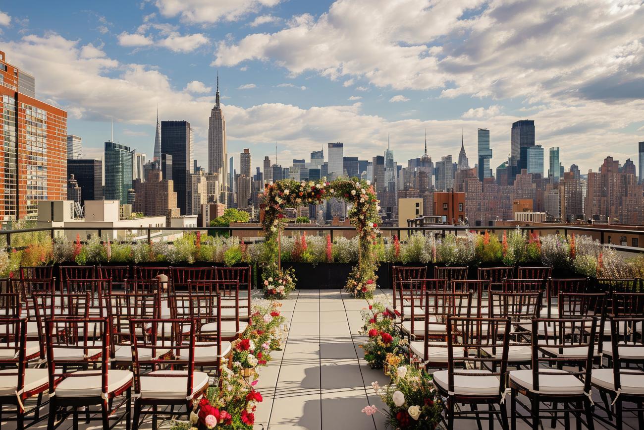 Outdoor Rooftop Wedding
