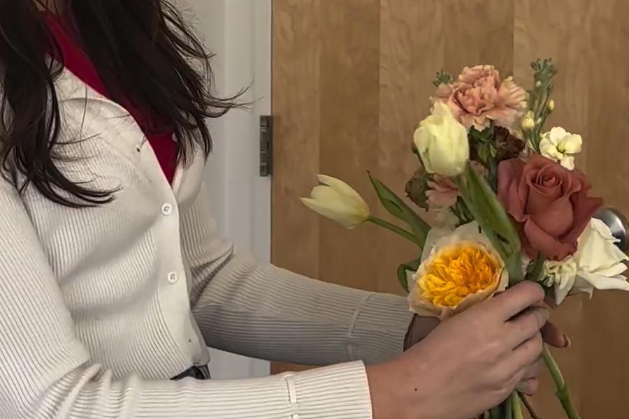Start with blooms when creating a wildflower bouquet