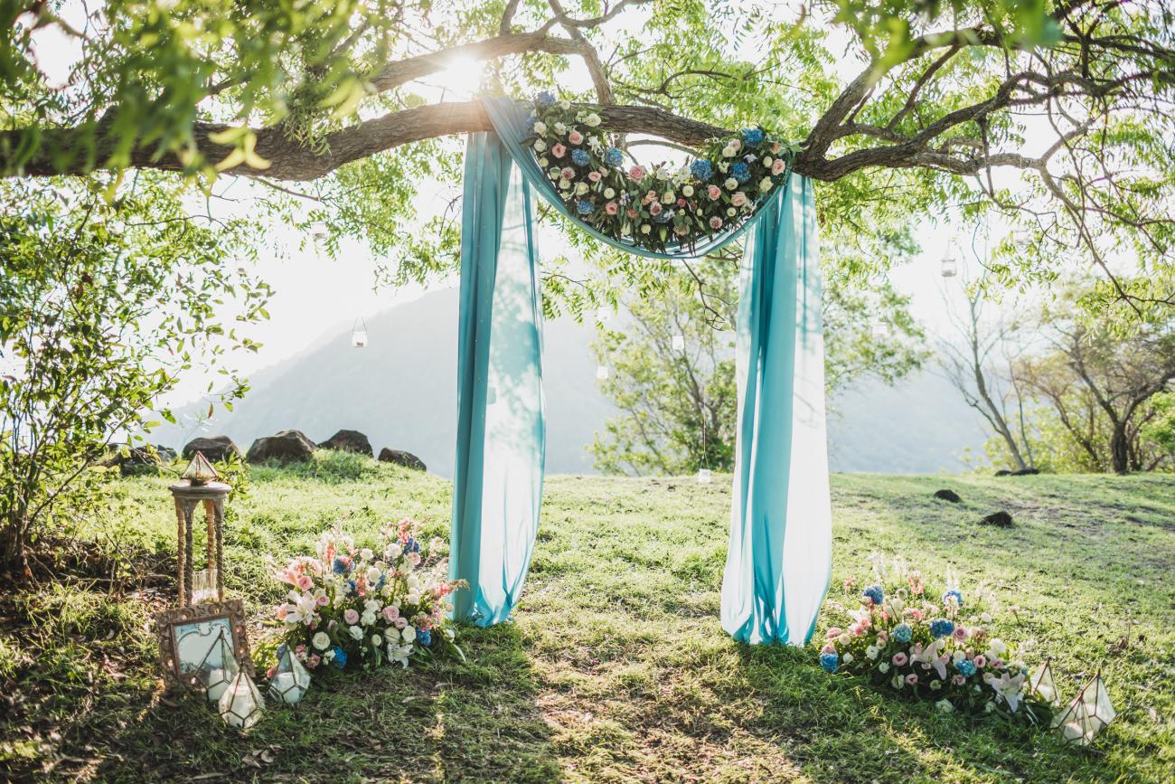 Wedding Arch made of Fabric