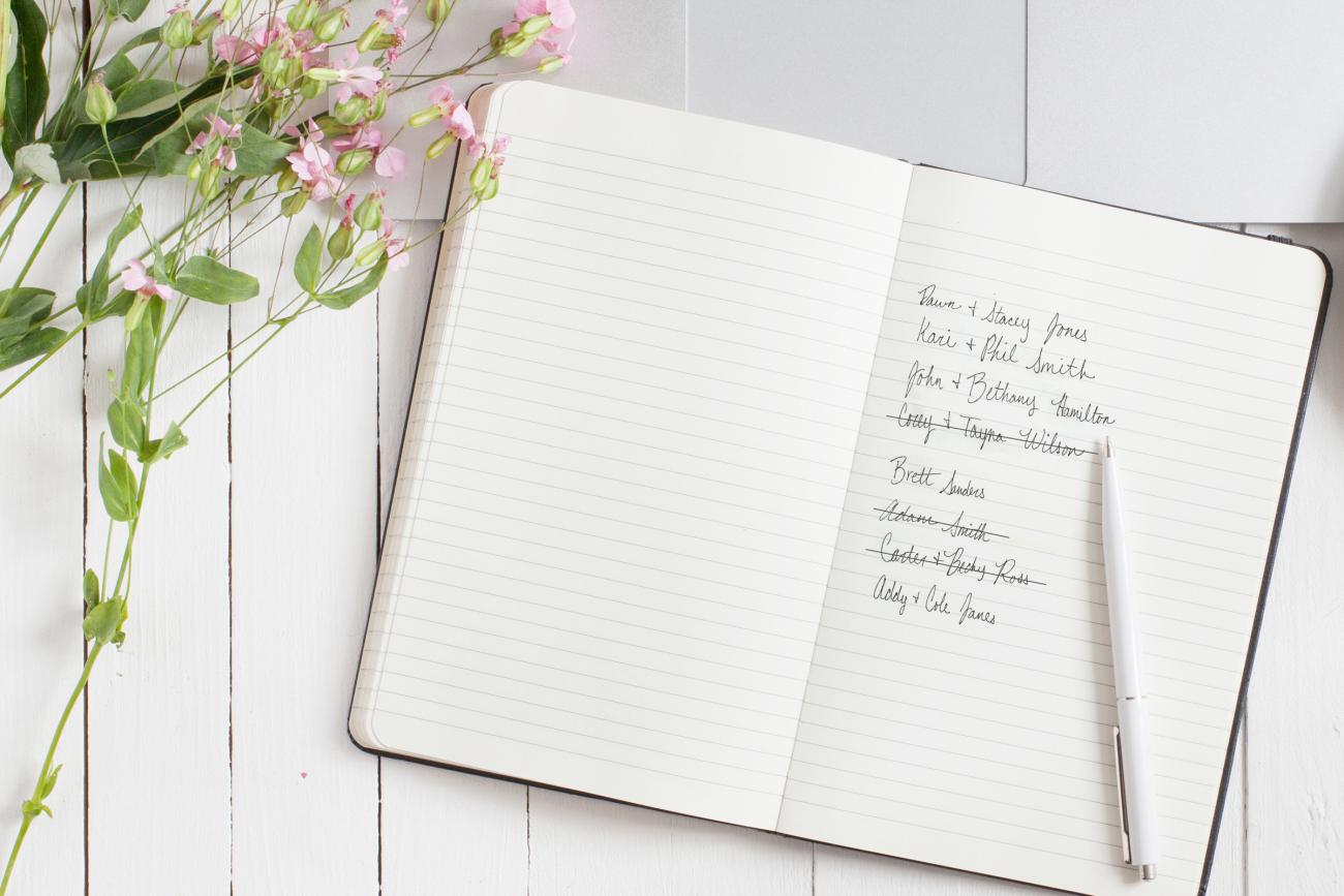 Removing people from your wedding guest list