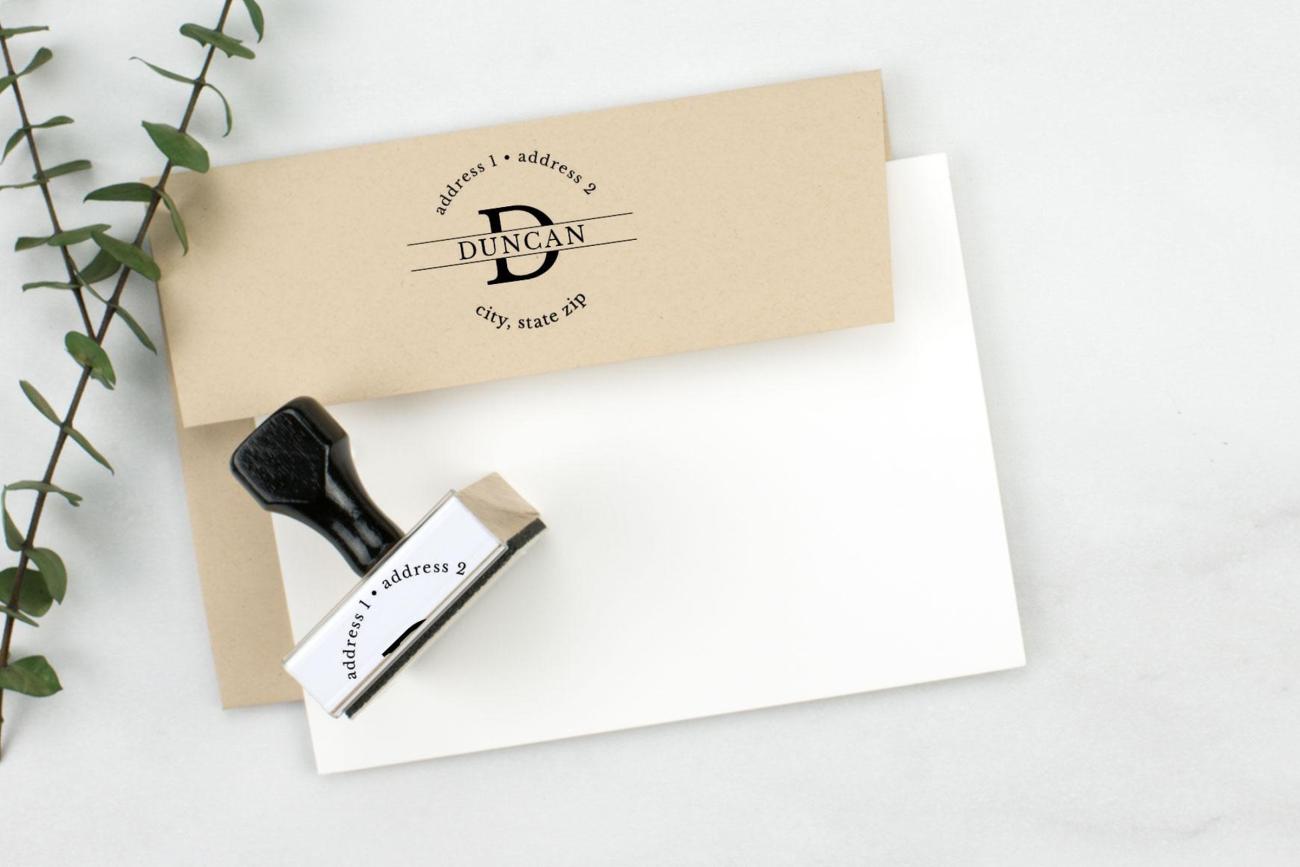 Large Circle Address Stamp