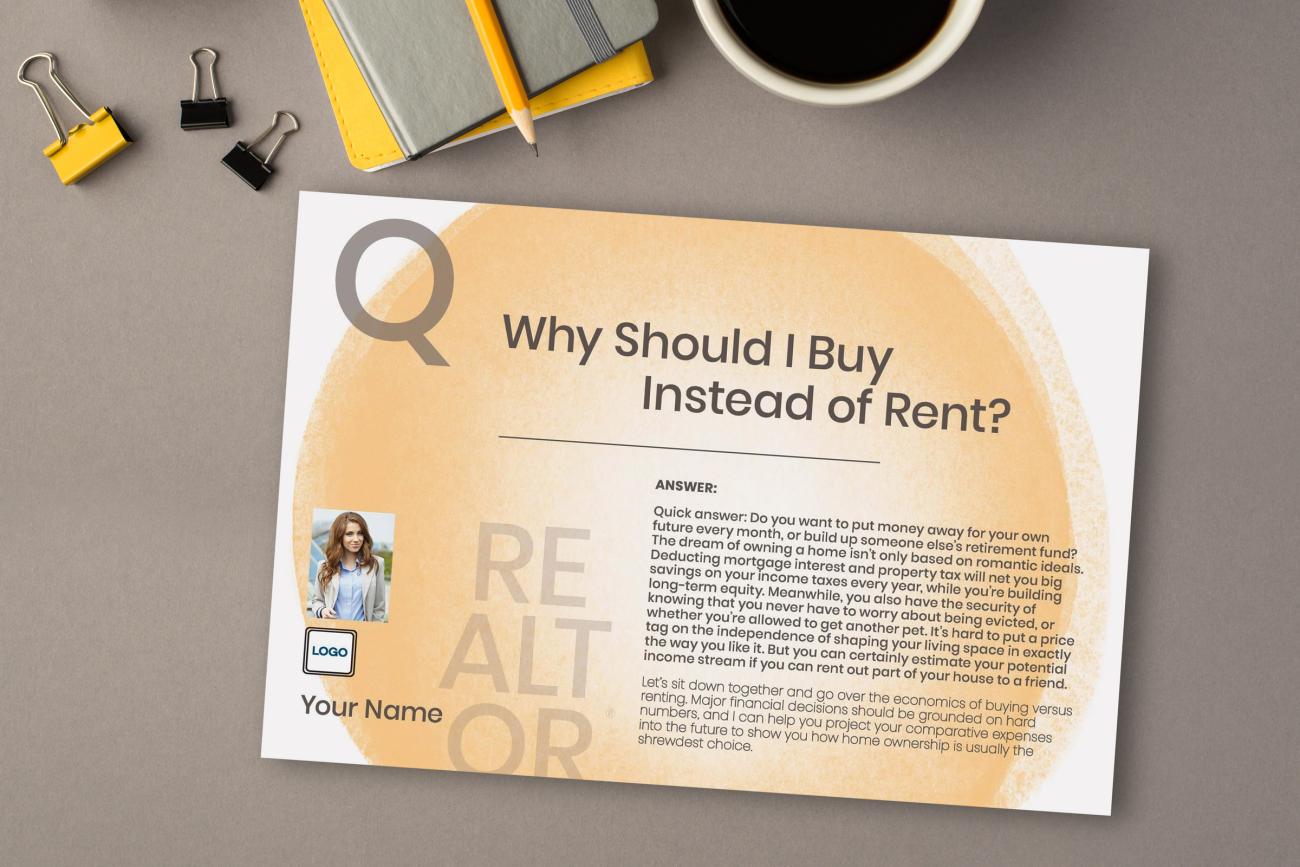 Buy or Rent Real Estate Postcard