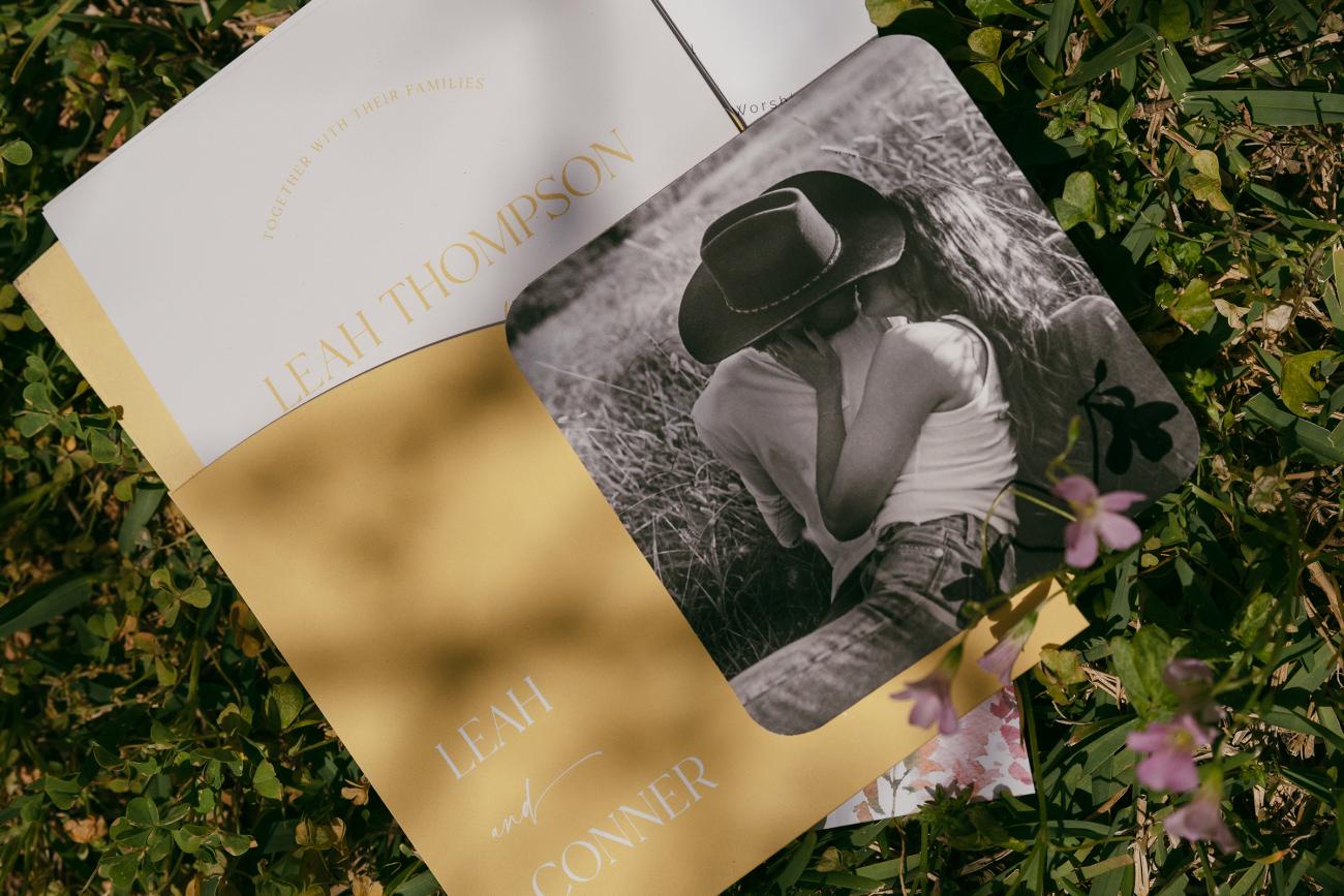 Leah and Conner's Timeless Wedding Invitations