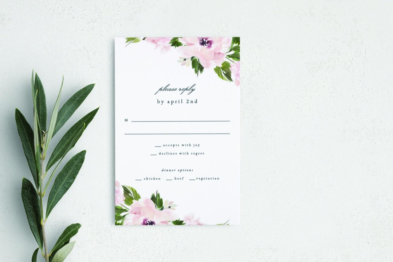 Pocket Wedding Invitations - RSVP Card