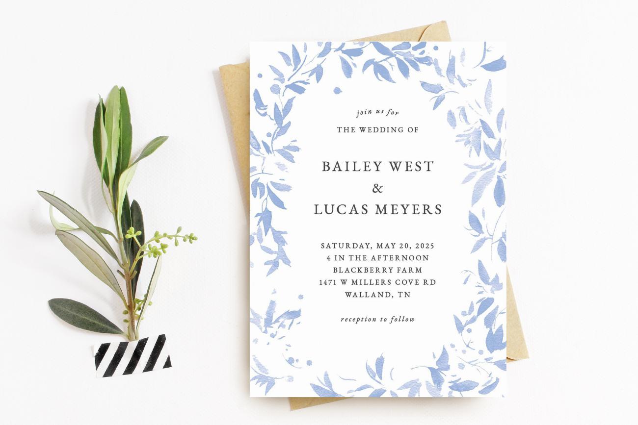 Soft Botanics Wedding Invitation