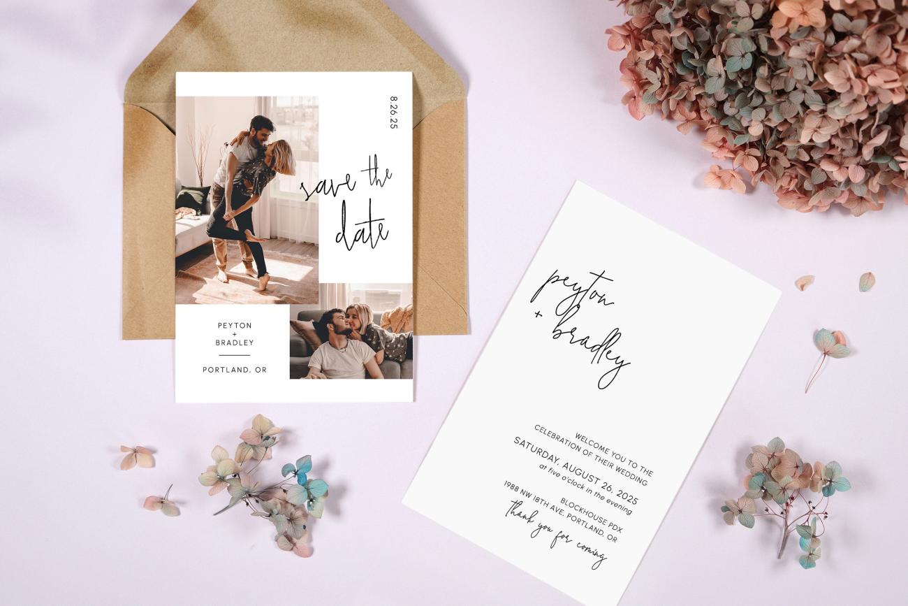 Mod Aesthetic Save the Date and Programs