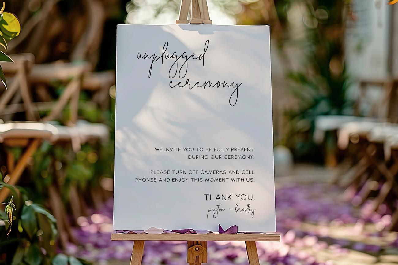 Mod Aesthetic Wedding Signs