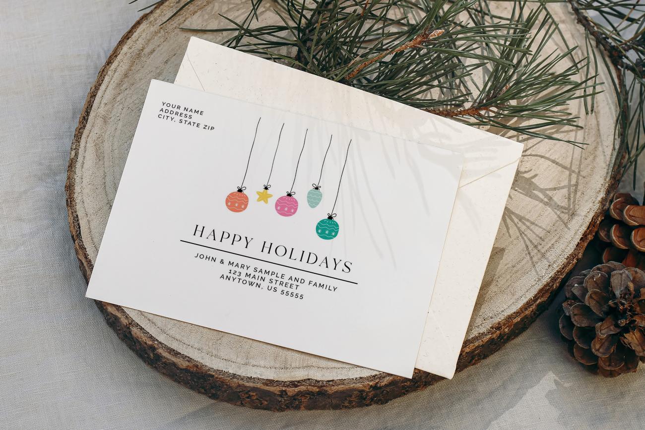 Personalized Envelope for Christmas Cards