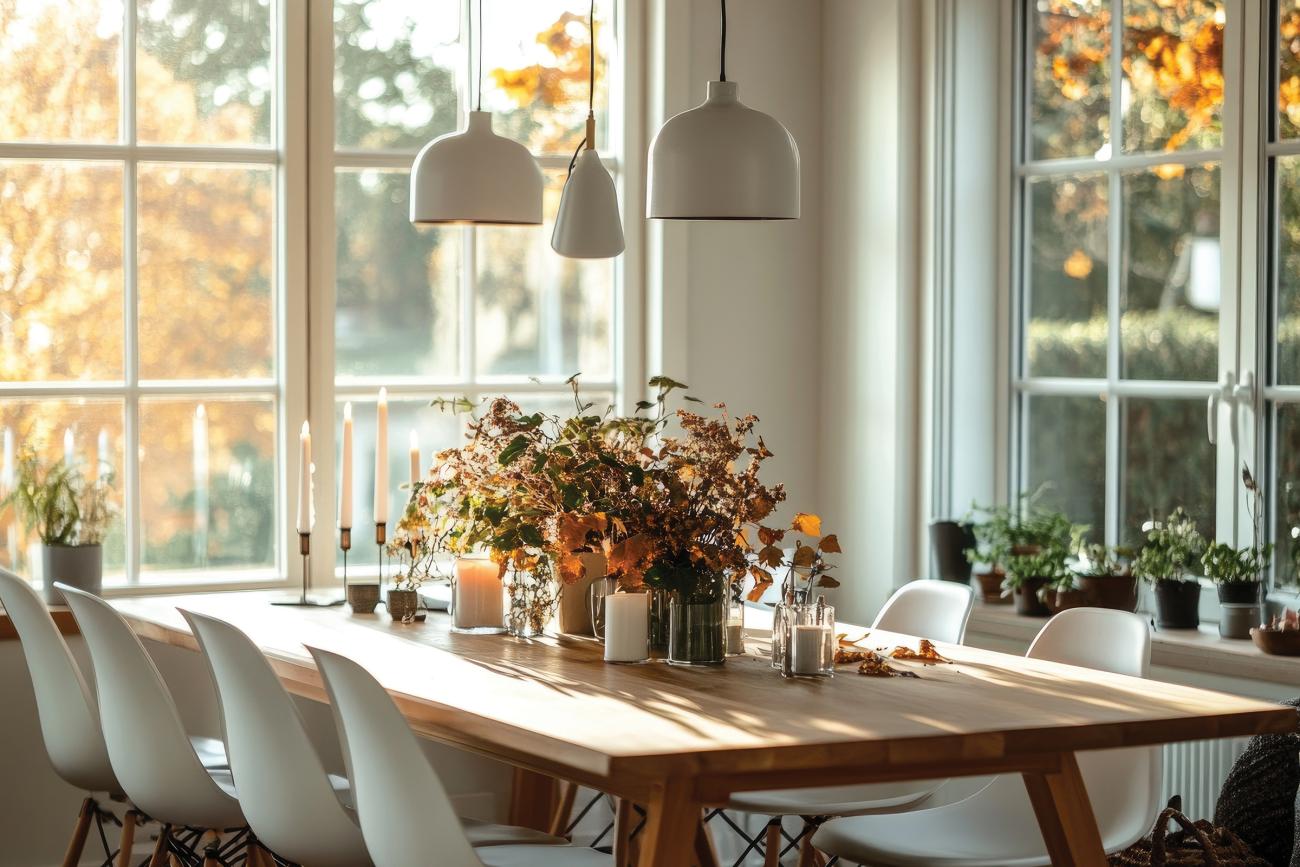 Show a house during the Holidays