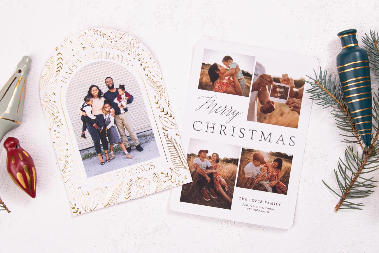 Unique Christmas Card Shapes and Finishes