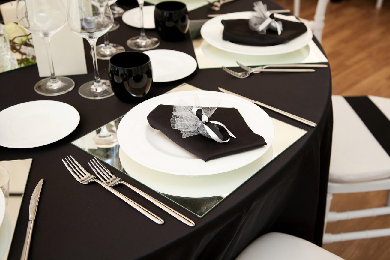Black and White Wedding Inspiration Reception